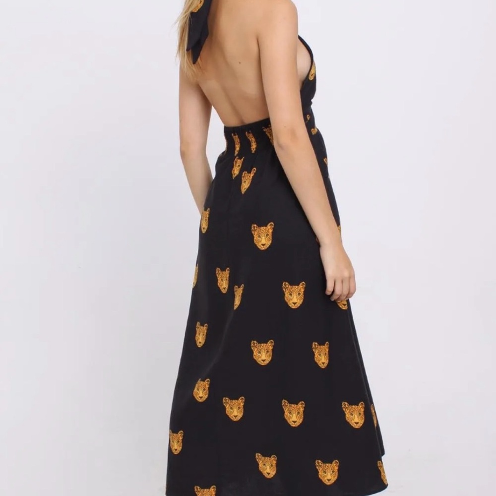 NWT Farm Baby Rio Cheetah Halter Neck Maxi Dress - Picture 6 of 9